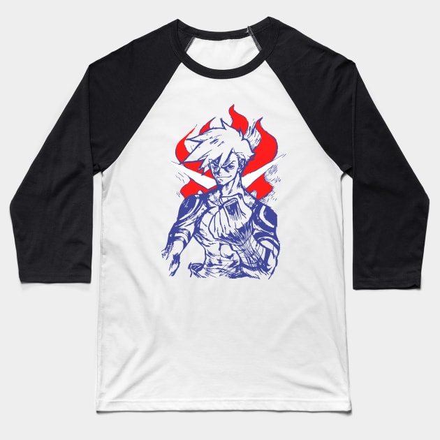 Kamina Believe In You Gurren Lagann Baseball T-Shirt by sadpanda